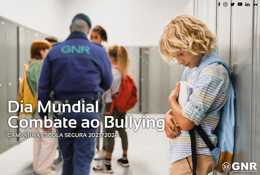 GNR - Dia Mundial de Combate ao Bullying No ano letivo 2022/2023 registou 140 crimes envolvendo Bullying e Cyberbullying . 20 outubro