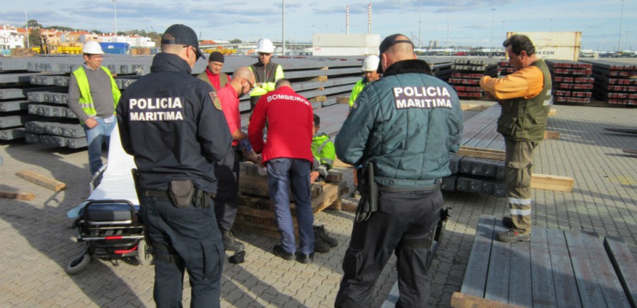 Acidente de trabalho no Porto de Setúbal Polícia Marítima chamada a intervir