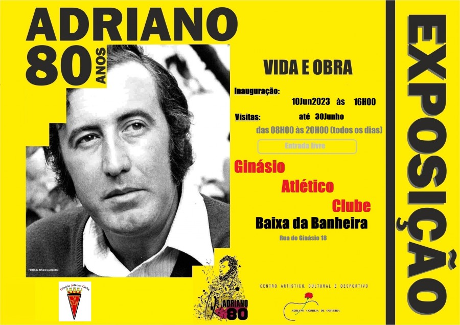 MOITA - No Ginásio Atlético Clube da Baixa da Banheira Exposição dos 80 anos de Adriano Correia de Oliveira
