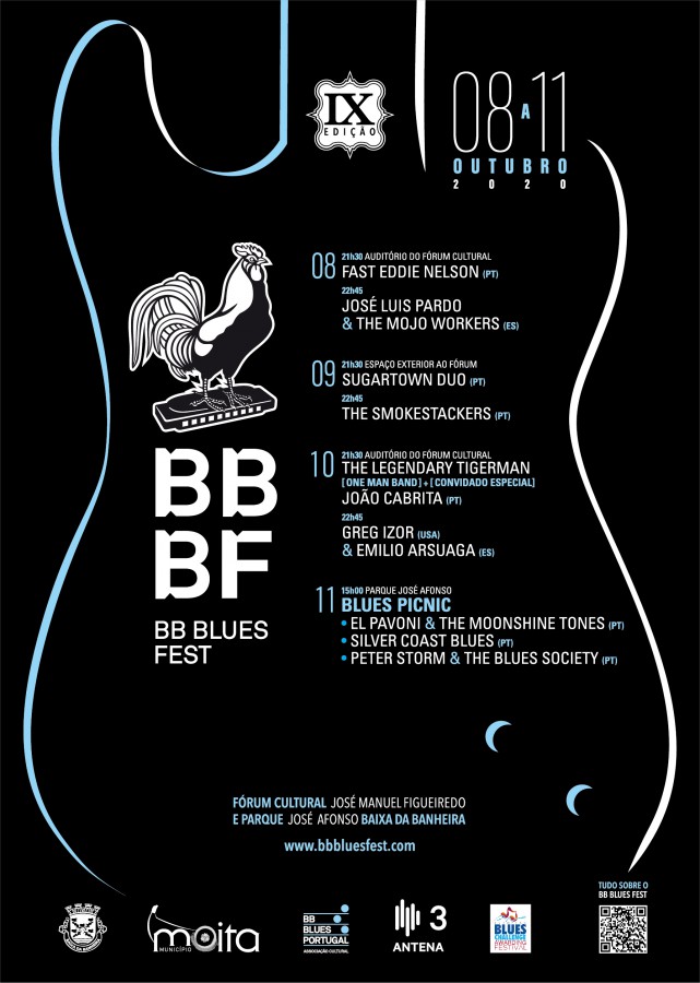 Moita - No Fórum Cultural José Manuel Figueiredo na Baixa da Banheira BB Blues Fest de 8 a 11 de outubro