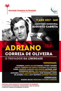 no Barreiro - Auditório Municipal Augusto Cabrita Homenagem a Adriano Correia de Oliveira