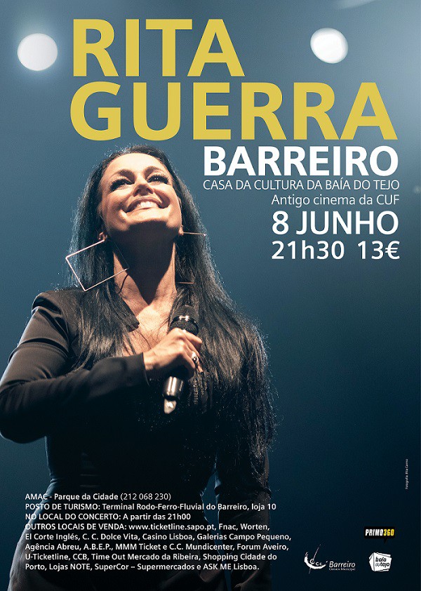 Barreiro - Na Casa da Cultura da Baía do Tejo Rita Guerra em Concerto
