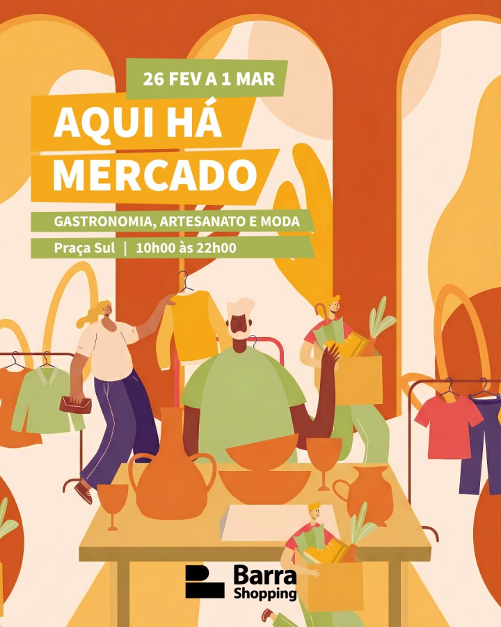 BARREIRO - «Aqui Há Mercado» Barra Shopping promove quatro dias dedicados a gastronomia, artesanato e moda