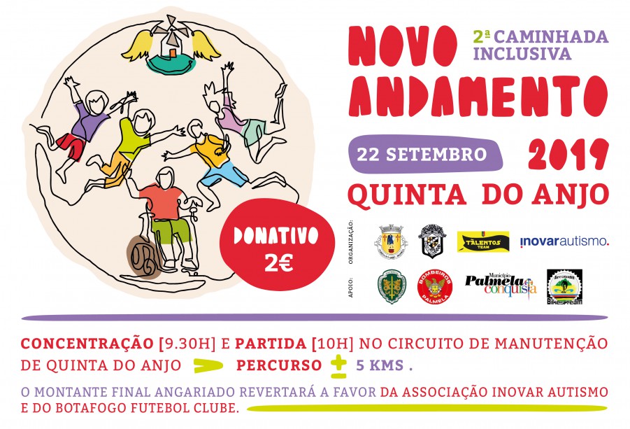 No Circuito de manutenção da Quinta do Anjo em Palmela 2ª Caminhada Inclusiva Novo Andamento 2019