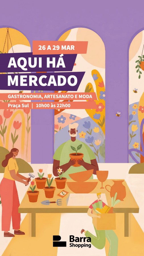 BARREIRO - No Barra Shopping de 26 a 29 de março «Aqui Há Mercado: 2.ª edição com gastronomia, artesanato e moda