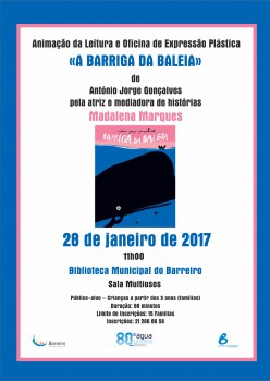 Barreiro - Oficina de expressão plástica «A Barriga da Baleia» na Biblioteca Municipal