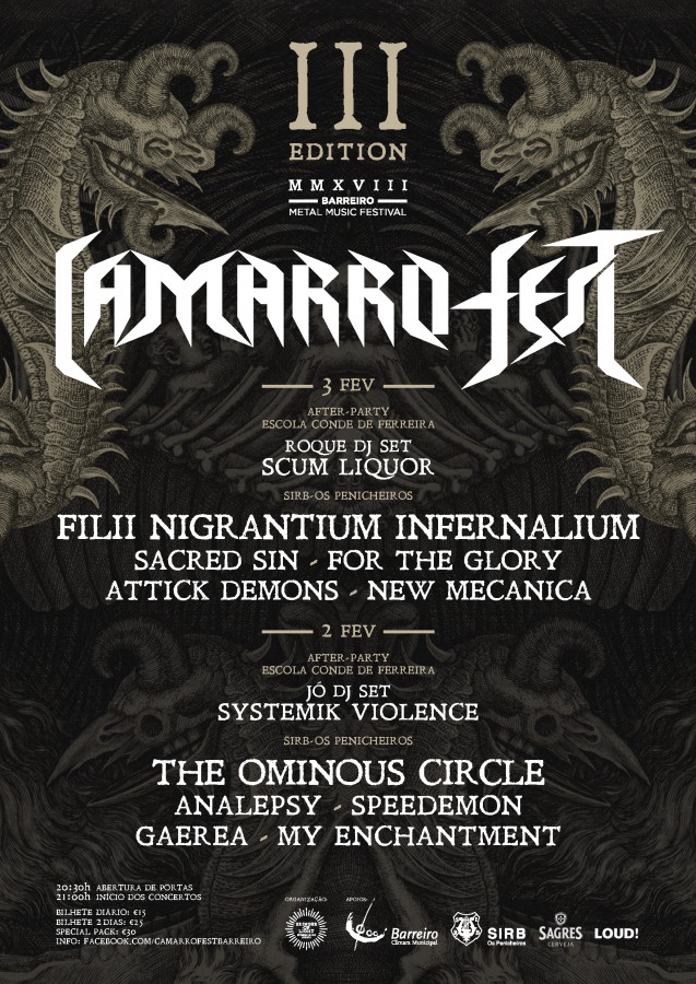 Barreiro - Heavy e Trash Metal presentes no Festival 3ª edição do Camarro Fest