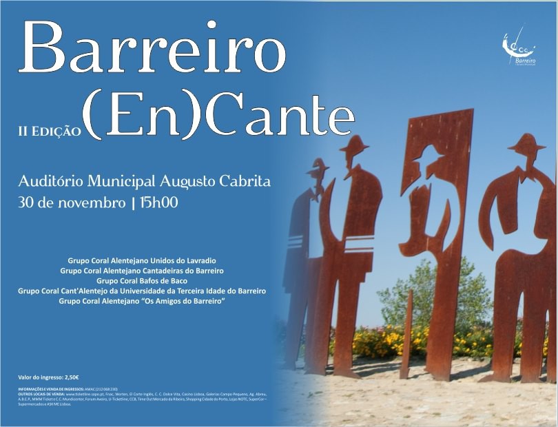 Barreiro . No Auditório Municipal Augusto Cabrita Barreiro (En)Cante – II Edição
