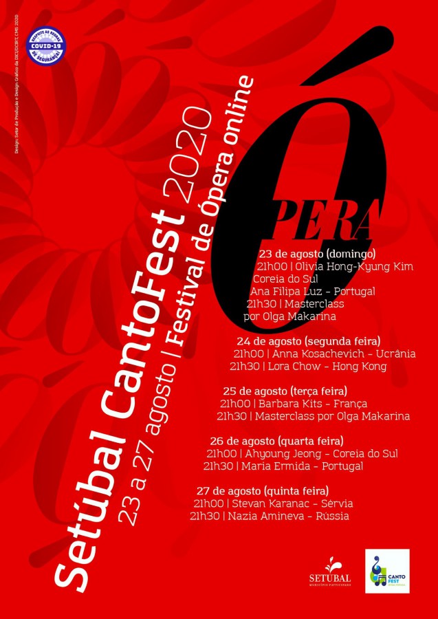 Setúbal Cantofest Festival de Ópera online de 23 a 27 de agosto