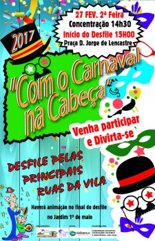 GRÂNDOLA «COM O CARNAVAL NA CABEÇA» TEMA DO DESFILE DE CARNAVAL DA LUDOTECA DA JUNTA DE FREGUESIA