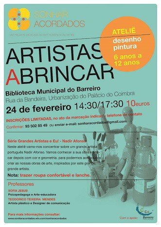 Barreiro - Ateliê «Artistas a Brincar» Inscrições abertas