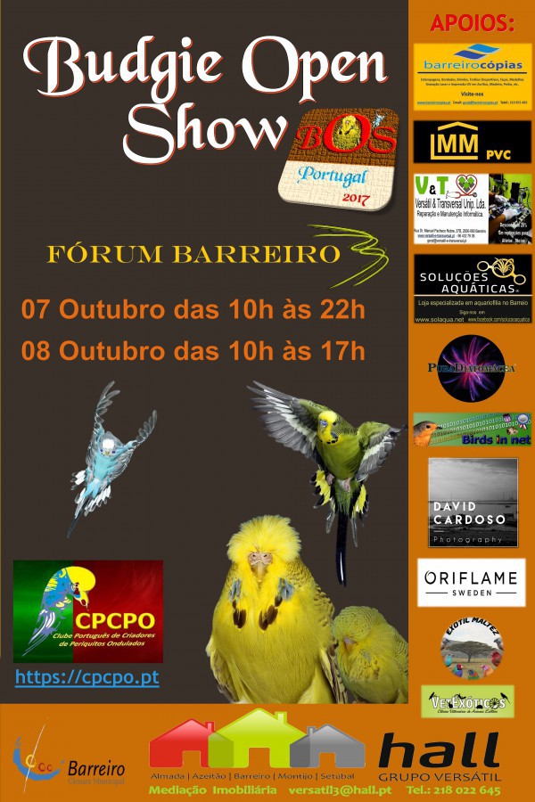 No Forum Barreiro Budgie Open Show Portugal . Dias 7 e 8 de outubro