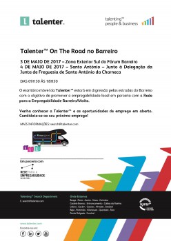 Rede para a Empregabilidade Barreiro - Moita Caravana Talenter on the road no Barreiro nos dias 3 e 4 de Maio