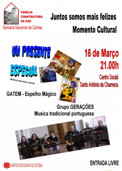 Barreiro - Semana Nacional da Cáritas em Santo António da Charneca Grupo de Teatro GATEM-Espelho Mágico apresenta divertido musical.