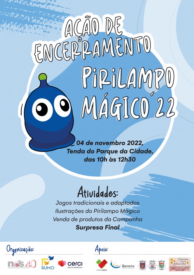 No Parque da Cidade do Barreiro Ação simbólica do encerramento da Campanha Pirilampo Mágico 2022.