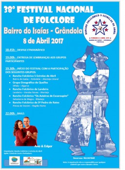 Grândola - 38º Festival Nacional de Folclore Presença de ranchos do Algarve ao Norte