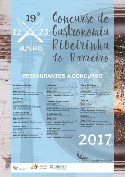 Barreiro - Concurso de Gastronomia Ribeirinha Valorizar a restauração local e ligar a cidade ao rio