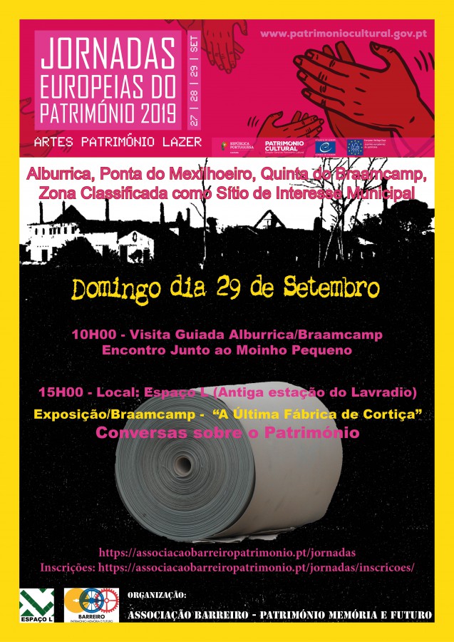 Jornadas do Património Cultural do Barreiro 2019 Alburrica, Ponta do Mexilhoeiro, Quinta do Braamcamp, Zona Classificada como Sítio de Interesse Municipal.