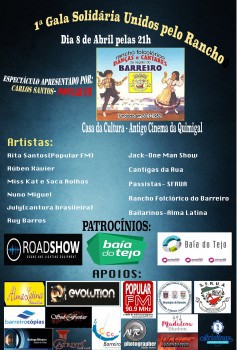 Barreiro - 1ª Gala Solidária - Unidos pelo Rancho Uma gala que promete muita animação musica, dança e folclore