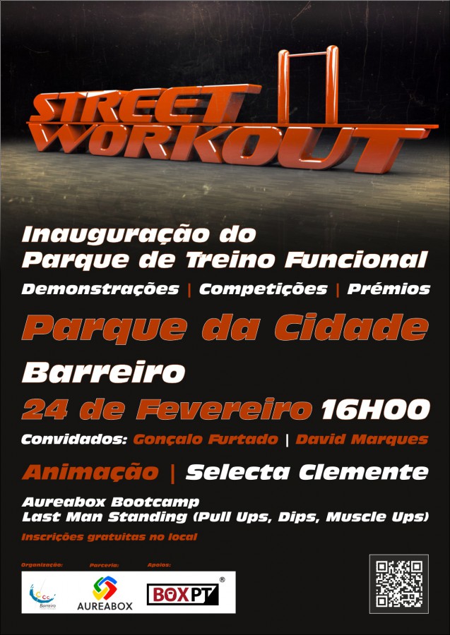 Barreiro - Com a presença do barreirense Gonçalo Furtado e de David Marques Parque de StreetWorkout inaugura no Parque da Cidade