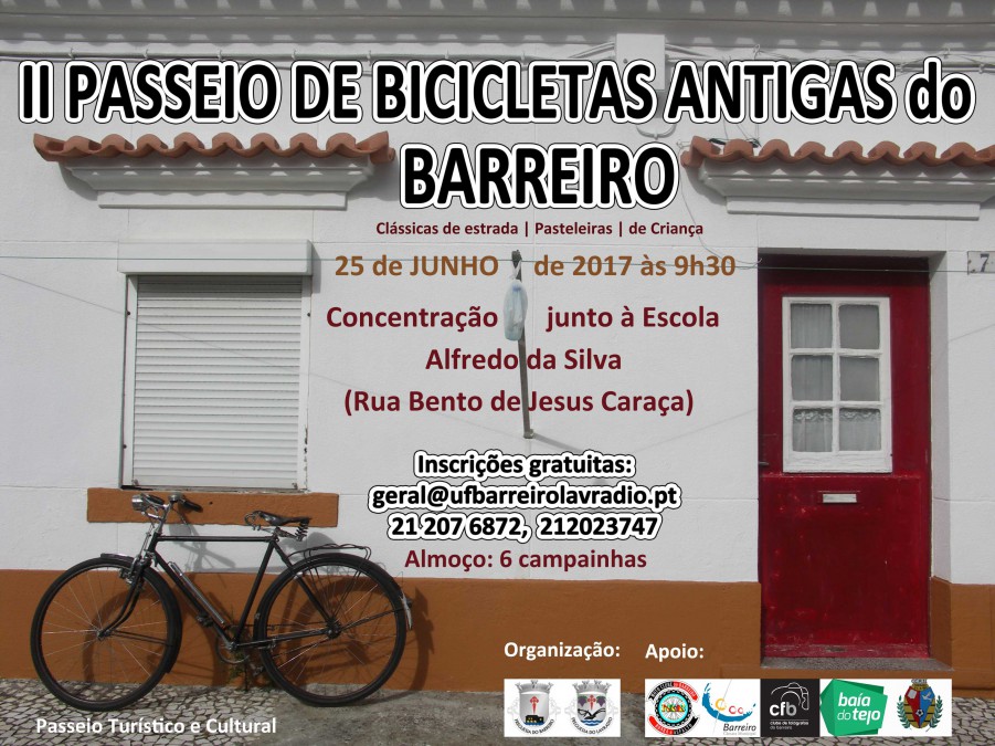 BARREIRO - Passeio de Bicicletas Antigas Realiza-se no próximo dia 25 de Junho