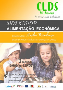 Barreiro - Workshop Alimentação Económica Destina-se a famílias com crianças a cargo