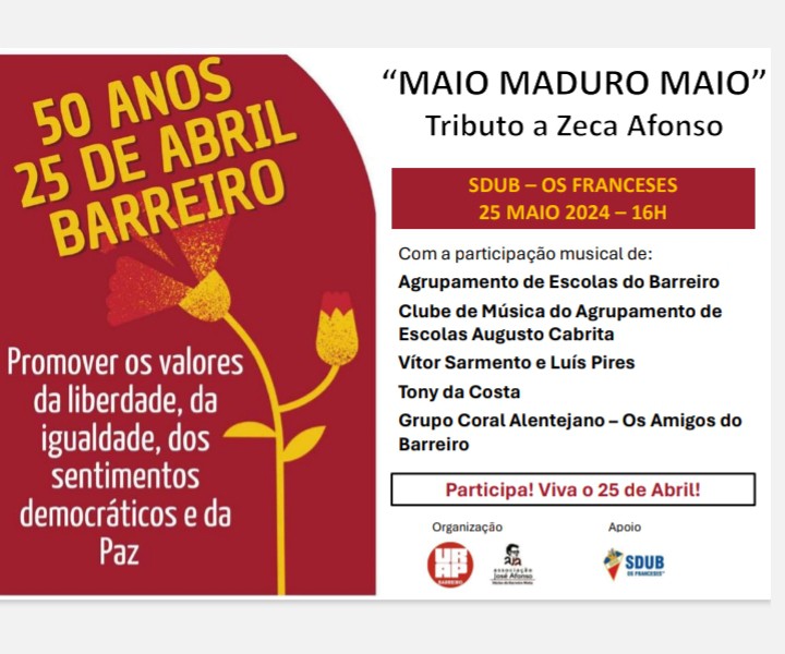 BARREIRO - Na SDUB “Os Franceses” Canções da Resistência e da Liberdade.