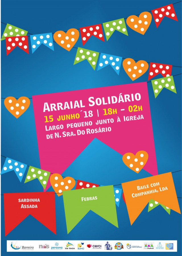 Arraial Solidário visa contribuir para a visibilidade das IPSS do Barreiro Largo pequeno junto à Igreja Nossa Senhora do Rosário