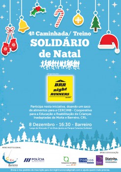 Barreiro - Treino Solidário de Natal dos BRRnightRUNNERS A edição deste ano será a favor da CERCIMB