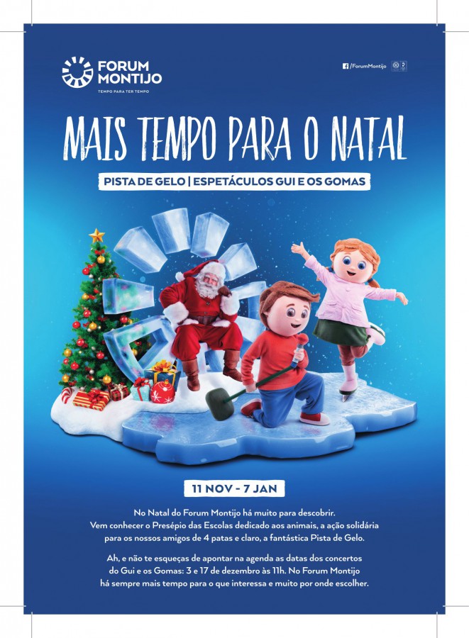 Forum Montijo já tem a tradição que muitas famílias não dispensam ir patinar na Pista de Gelo.