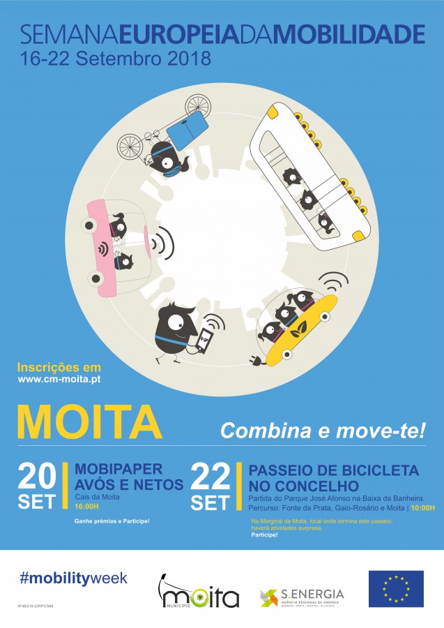 No Cais da Moita Mobipaper aberto à participação de «Avós e Netos» Semana Europeia da Mobilidade assinalada com Mobipaper e Passeio de Bicicleta