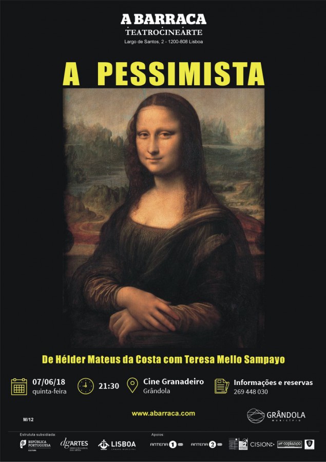 Barraca apresenta em Grândola Teatro «A Pessimista»