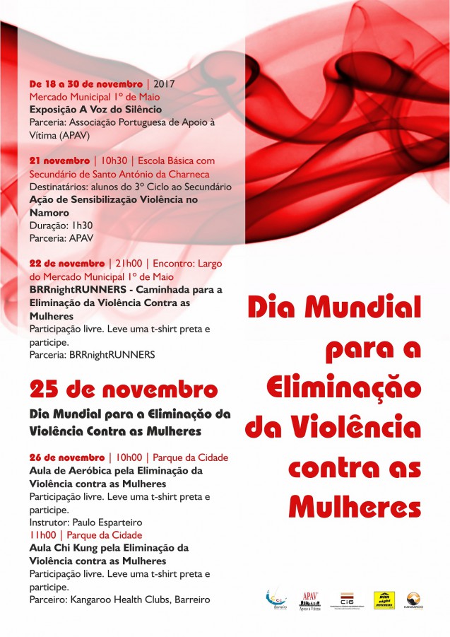 Barreiro - Dia Mundial para a Eliminação da Violência Contra as Mulheres Mercado Municipal 1º de Maio - Exposição «A Voz do Silêncio»