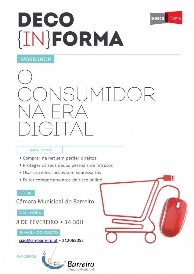 Barreiro - «O Consumidor na Era Digital» Ação de sensibilização hoje nos Paços do Concelho