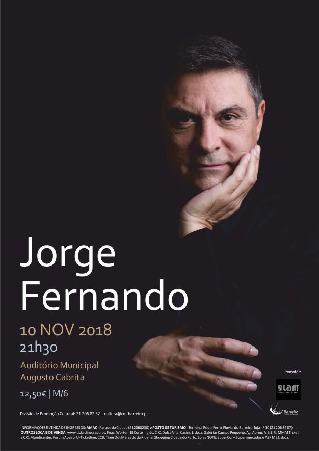 Concerto com Jorge Fernando no Barreiro Compositor e intérprete verdadeiramente único e talentoso