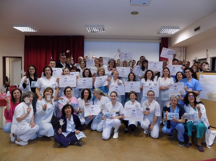 Centro Hospitalar Barreiro Montijo Higiene das mãos em destaque