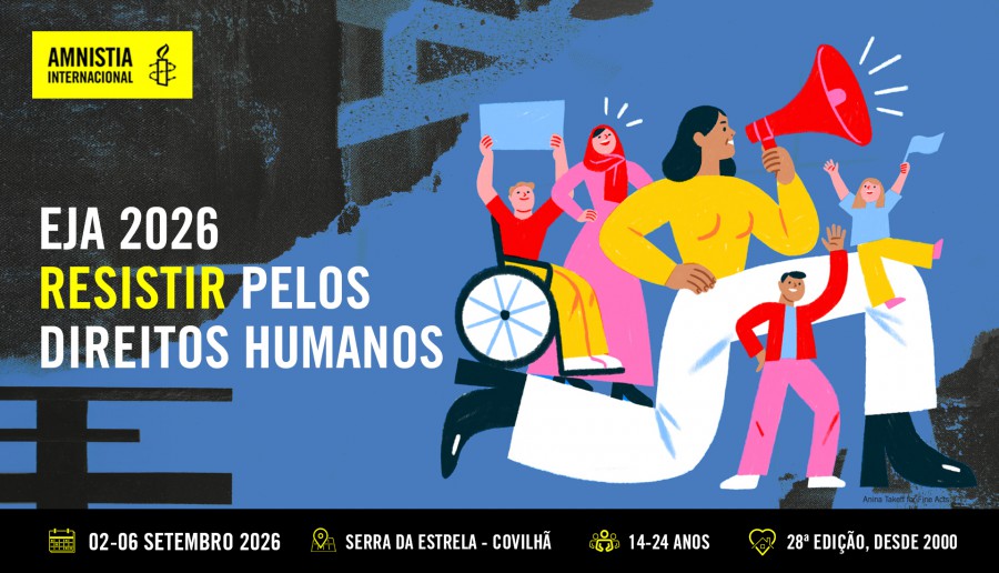 Amnistia Internacional organiza EJA - Encontro de Jovens Ativistas 2026 Para combater desinformação e autoritarismo . 2 a 6 de setembro
