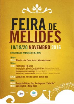 Grândola - «Alcomonias» e «Rebuçados de Pinhão» dois doces típicos da região Feira de Melides de 18 a 20 de Novembro . Animação com o cantor Toy