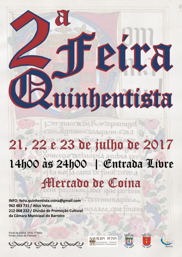 Barreiro - Feira Quinhentista em Coina A animação envolve a participação de 80 artistas e animadores
