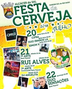 Na Margem Sul do Rio Sado em Alcácer do Sal. Festa da Cerveja 2018 do Atlético Clube Alcacerense