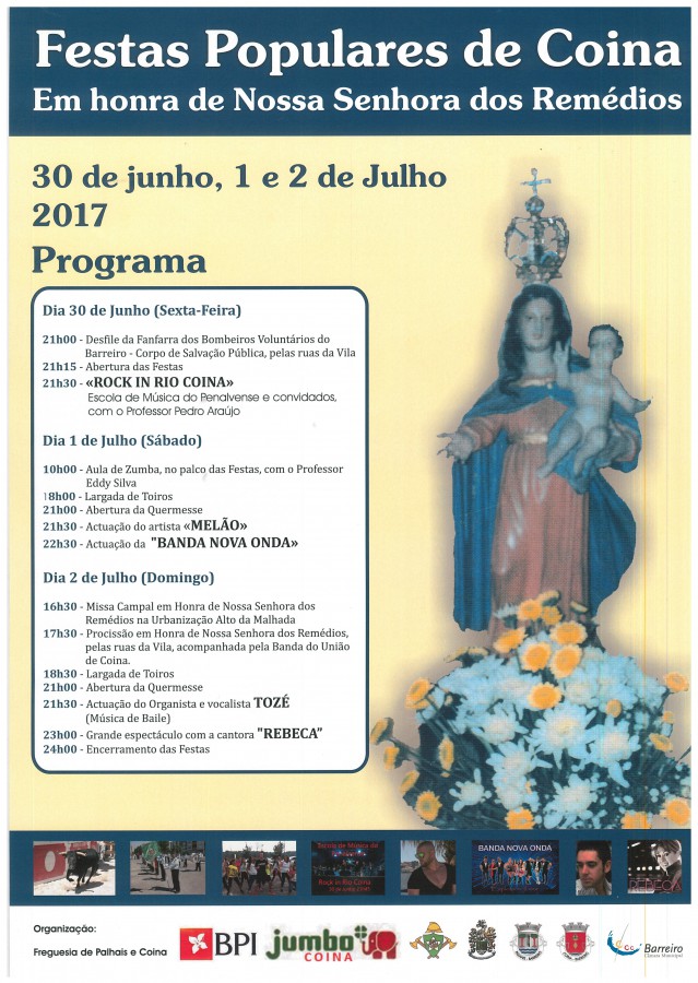 Barreiro - Festas Populares de Coina Cantora REBECA no espetáculo de encerramento