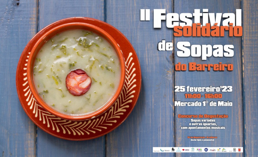 No Mercado 1º de Maio Festival de Sopas Solidário do Barreiro . 25 de fevereiro