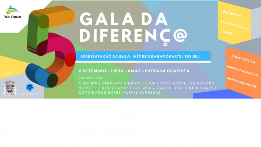 No Auditório Municipal Augusto Cabrita 5ª Gala da Diferenç@