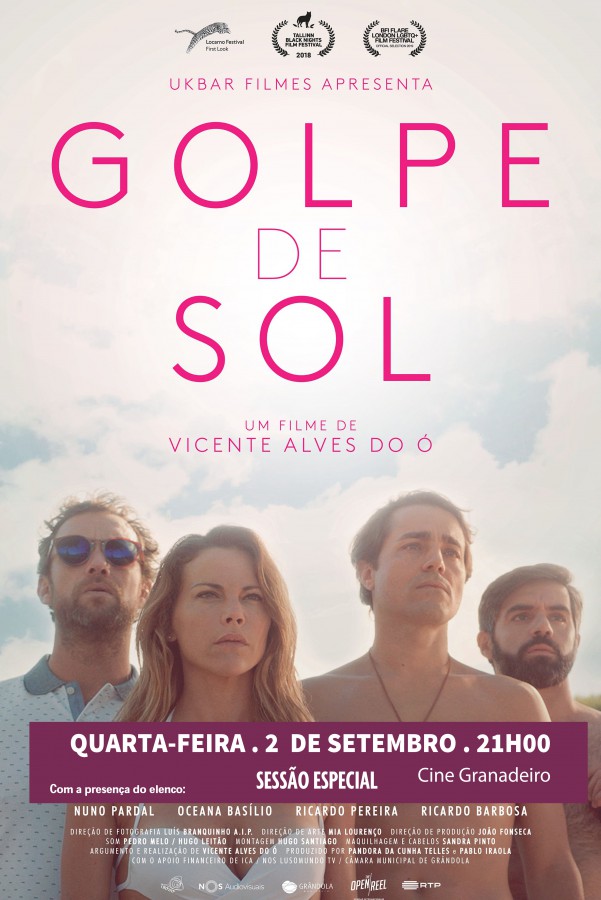 Filme Golpe de Sol exibido em Grândola dia 2 de Setembro Presença de atores e do realizador Vicente Alves do Ó