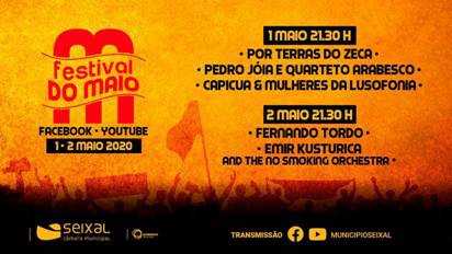 No Seixal Concertos do Festival do Maio transmitidos online dias 1 e 2 de maio