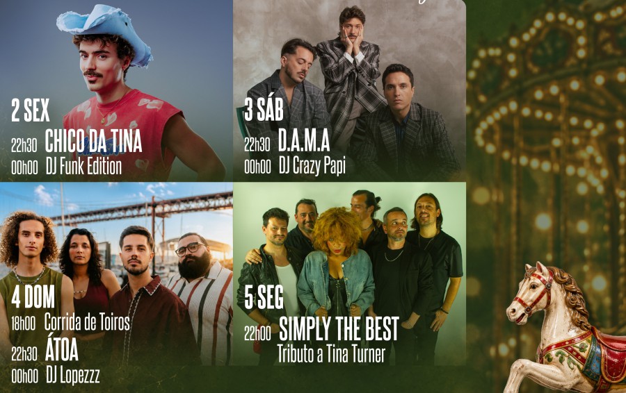 Com quatro dias de música, tradição e memória Feira Nova de Outubro regressa a Alcácer do Sal . Chico da Tina, D.A.M.A, ÁTOA