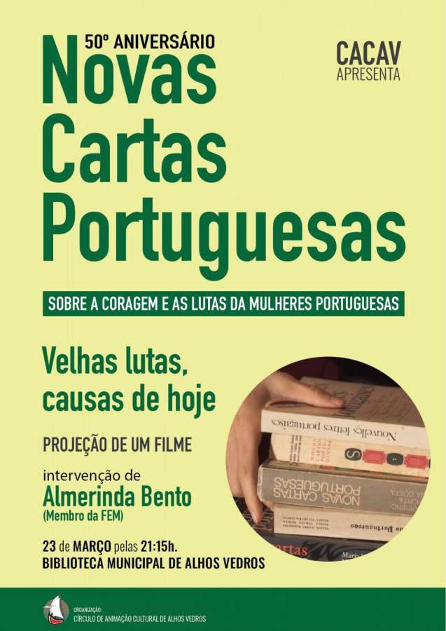 MOITA - Na Biblioteca Municipal de Alhos Vedros Sessão Pública assinala 50 * Aniversário das "Novas Cartas Portuguesas"