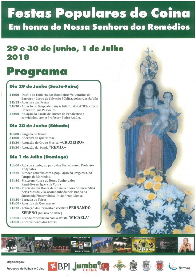 Festas Populares de Coina Hoje a encerrar grande espectáculo com Micaela