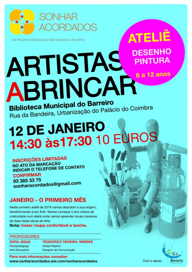 Barreiro - Ateliê «Artistas a Brincar» Inscrições abertas