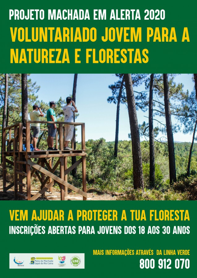Centro de Educação Ambiental programa «Voluntariado Jovem para a Natureza e Florestas» Mata da Machada volta a ser vigiada por jovens voluntários